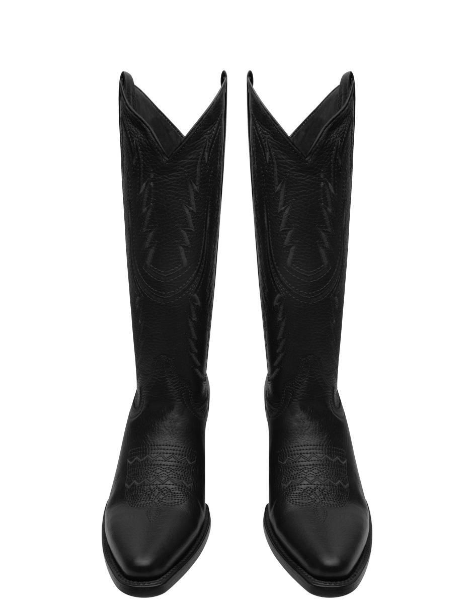 Bota abajo de la rodilla de piel para mujer 2