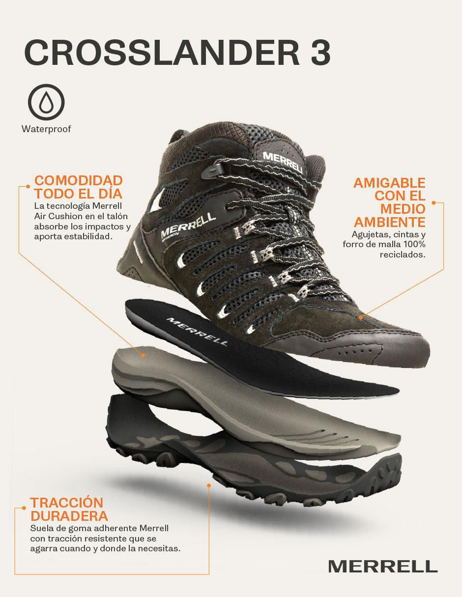 Bota al tobillo Merrell Crosslander de piel para mujer