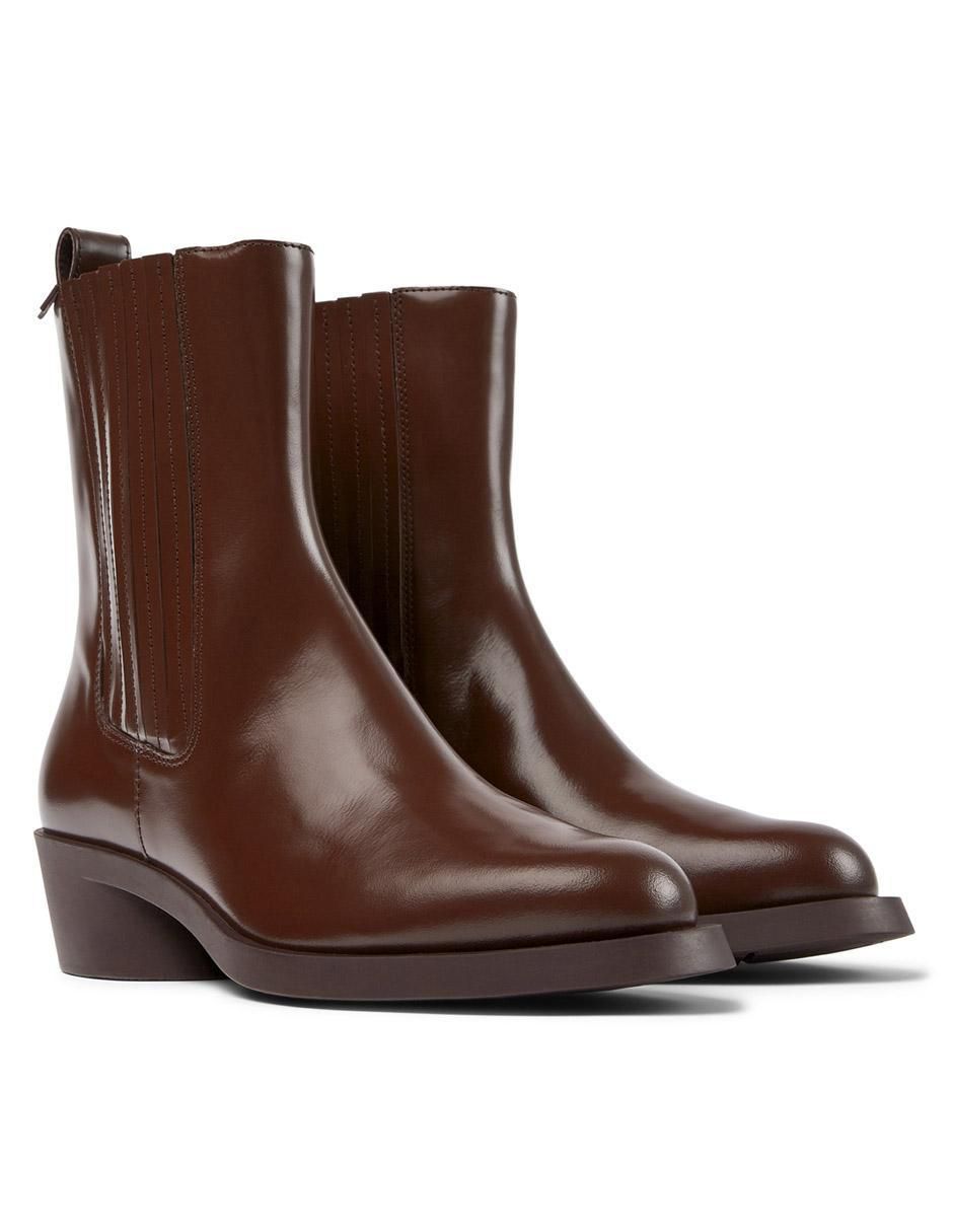 Bota arriba del tobillo de piel para mujer 5
