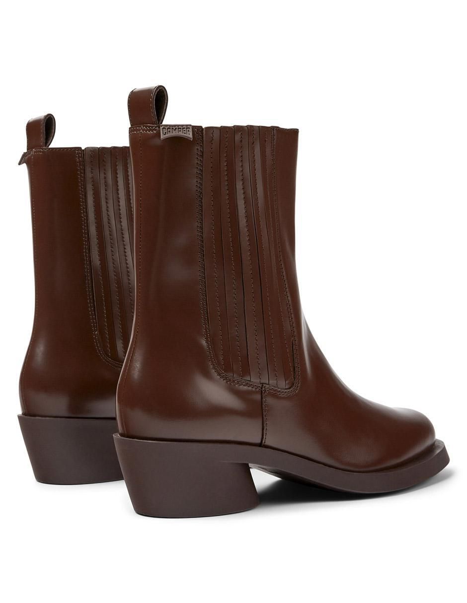 Bota arriba del tobillo de piel para mujer