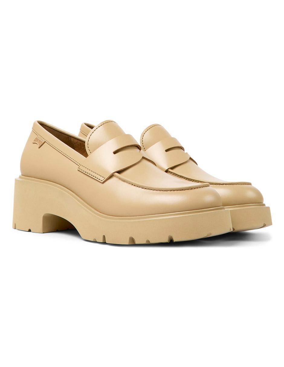 Mocasín Camper Milah de piel para mujer