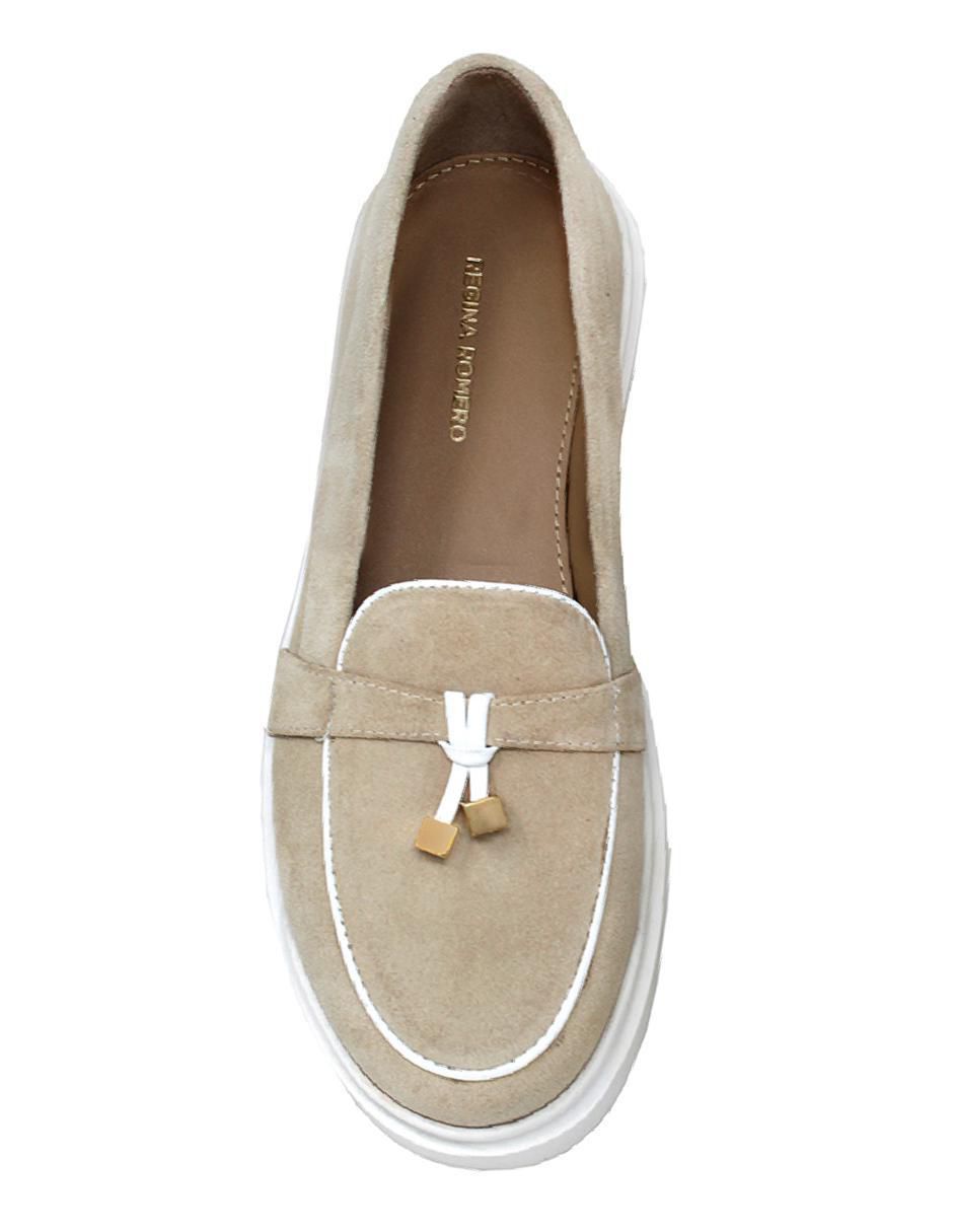 Mocasín Regina Romero Portofino de gamuza para mujer