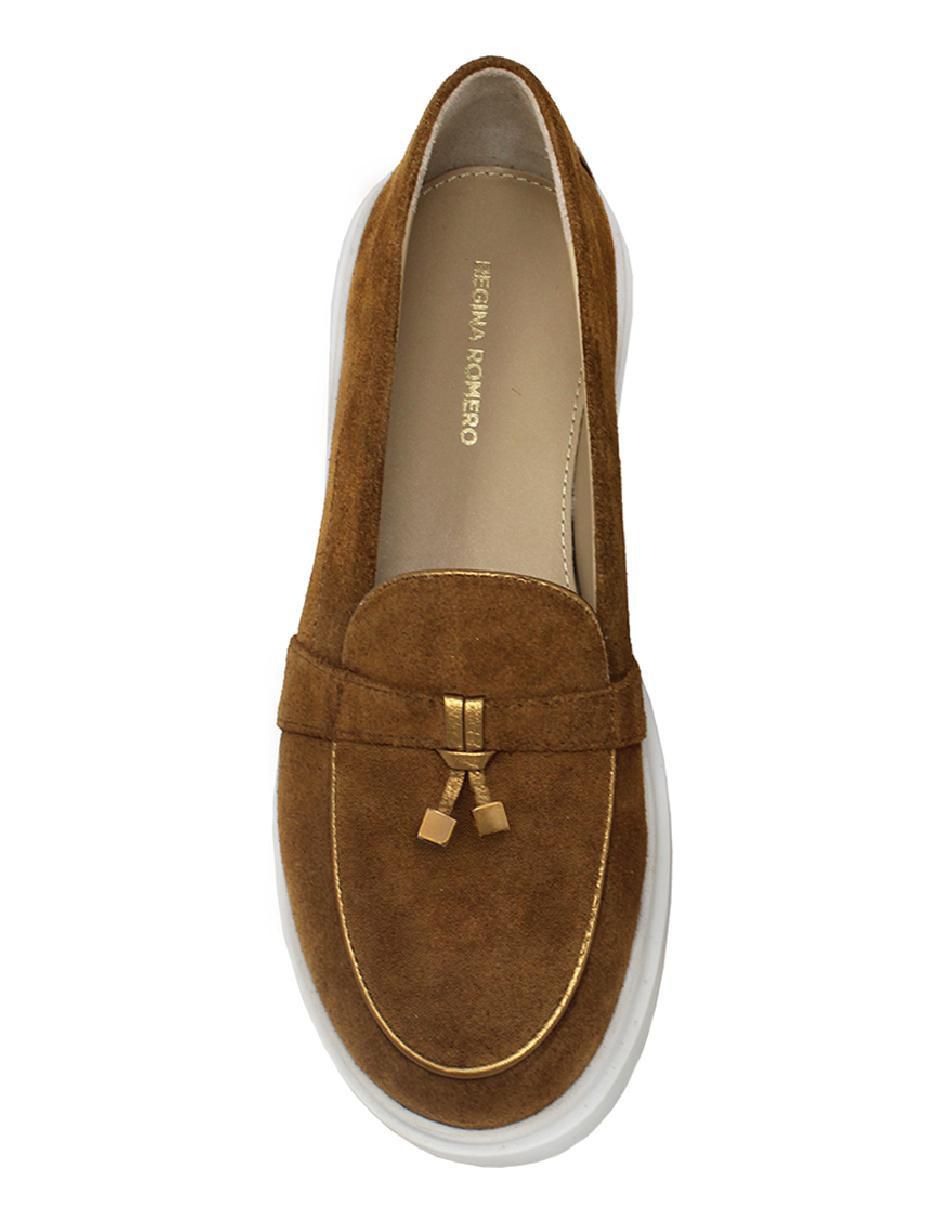 Mocasín Regina Romero Portofino de gamuza para mujer 5