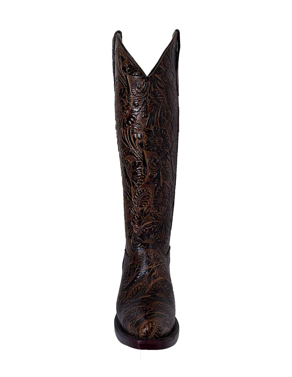 Bota cowboy abajo de la rodilla BDP Botas de Pedro de piel para mujer
