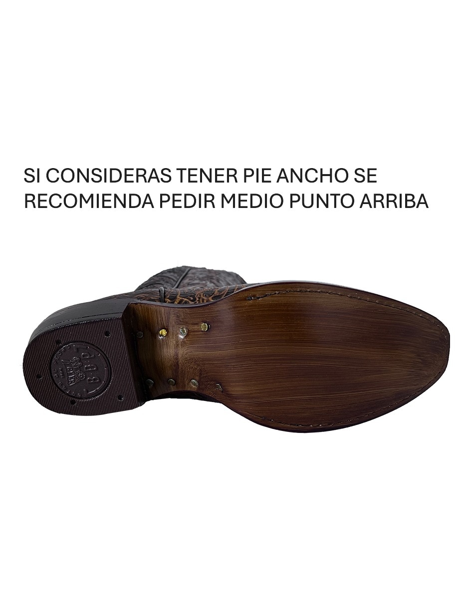 Bota cowboy abajo de la rodilla BDP Botas de Pedro de piel para mujer