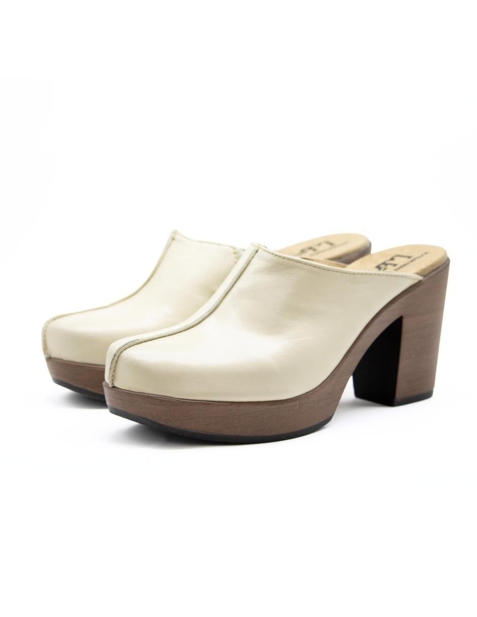 Zueco de piel para mujer 4