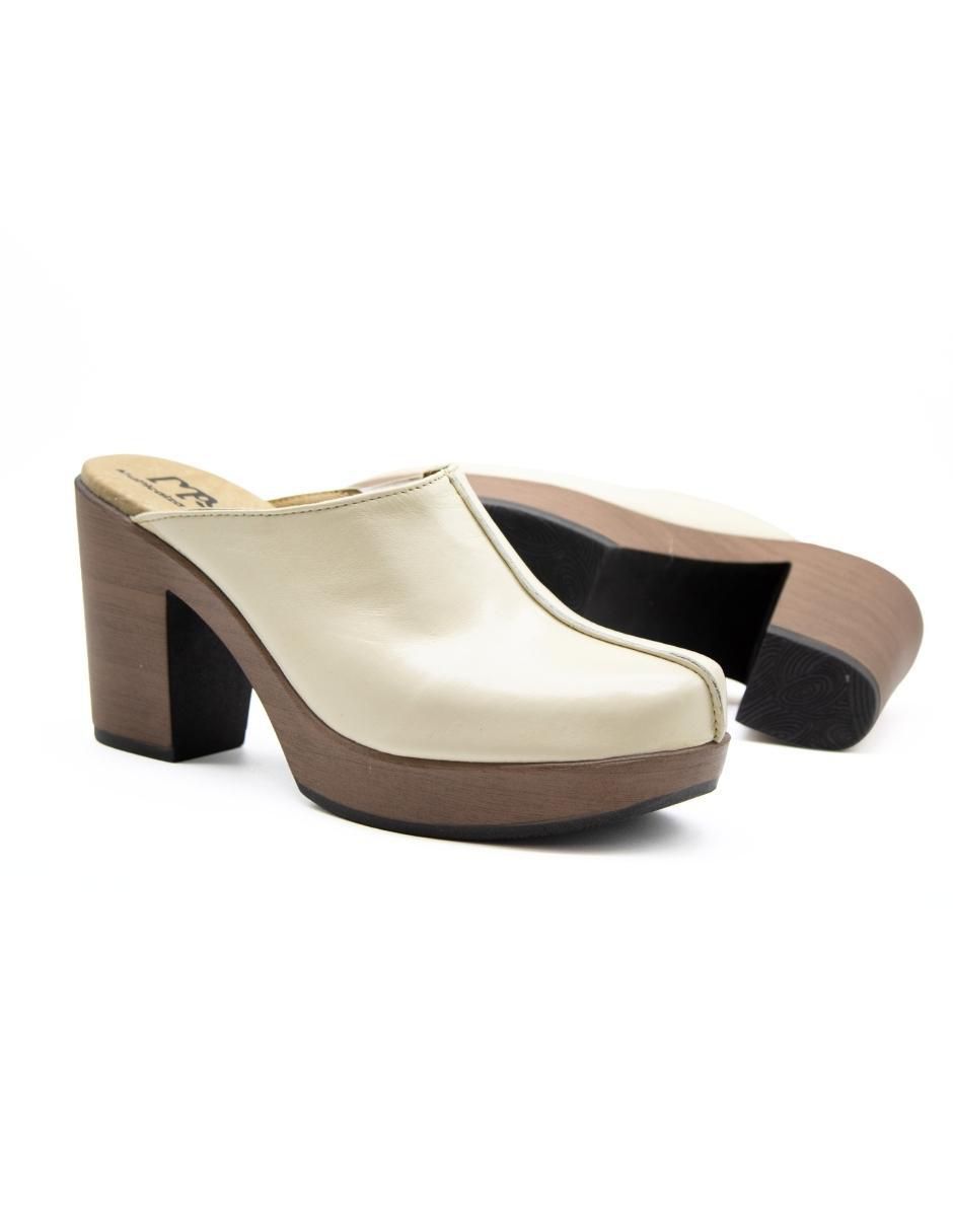 Zueco de piel para mujer 5
