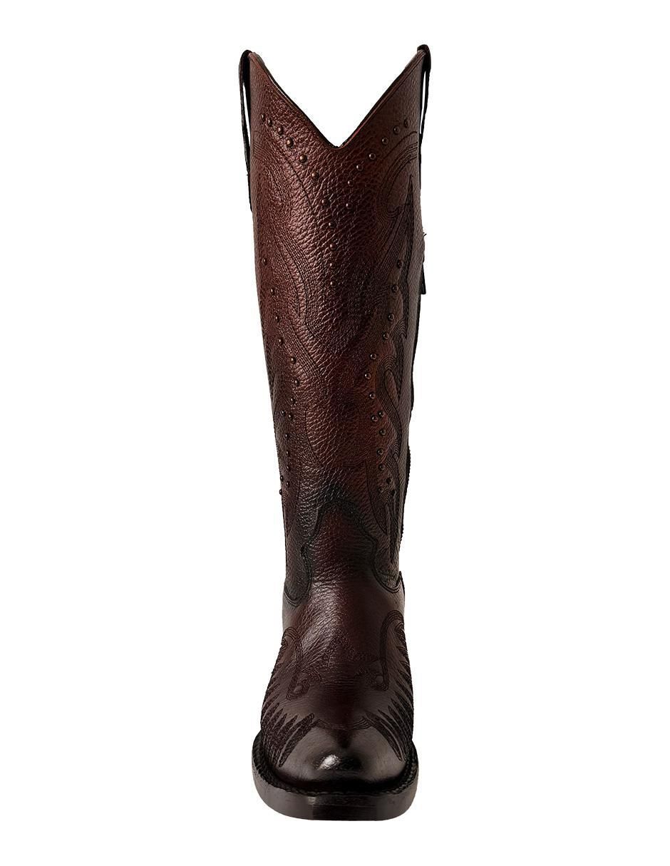 Bota cowboy abajo de la rodilla BDP Botas de Pedro de piel para mujer
