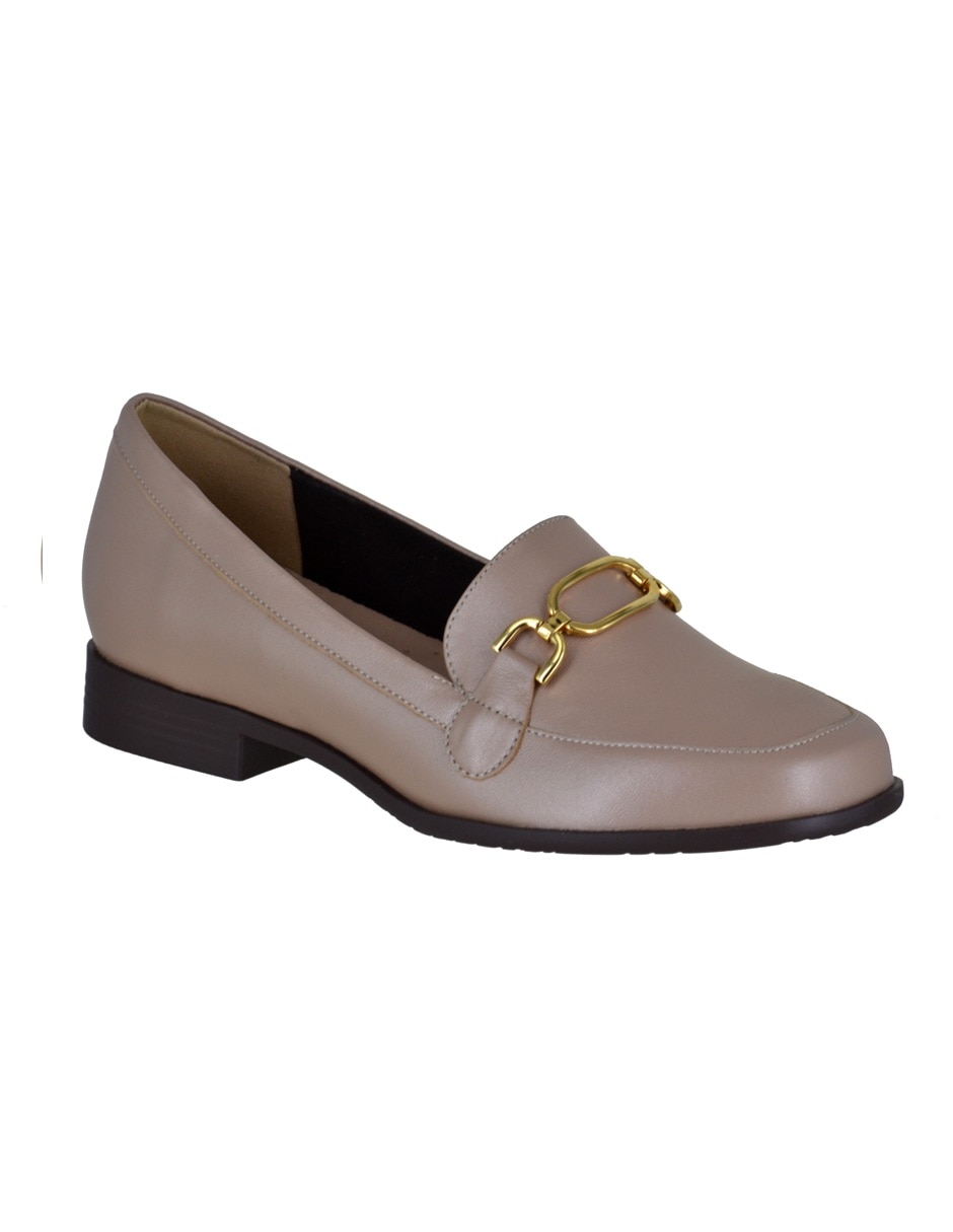 Mocasín de piel para mujer