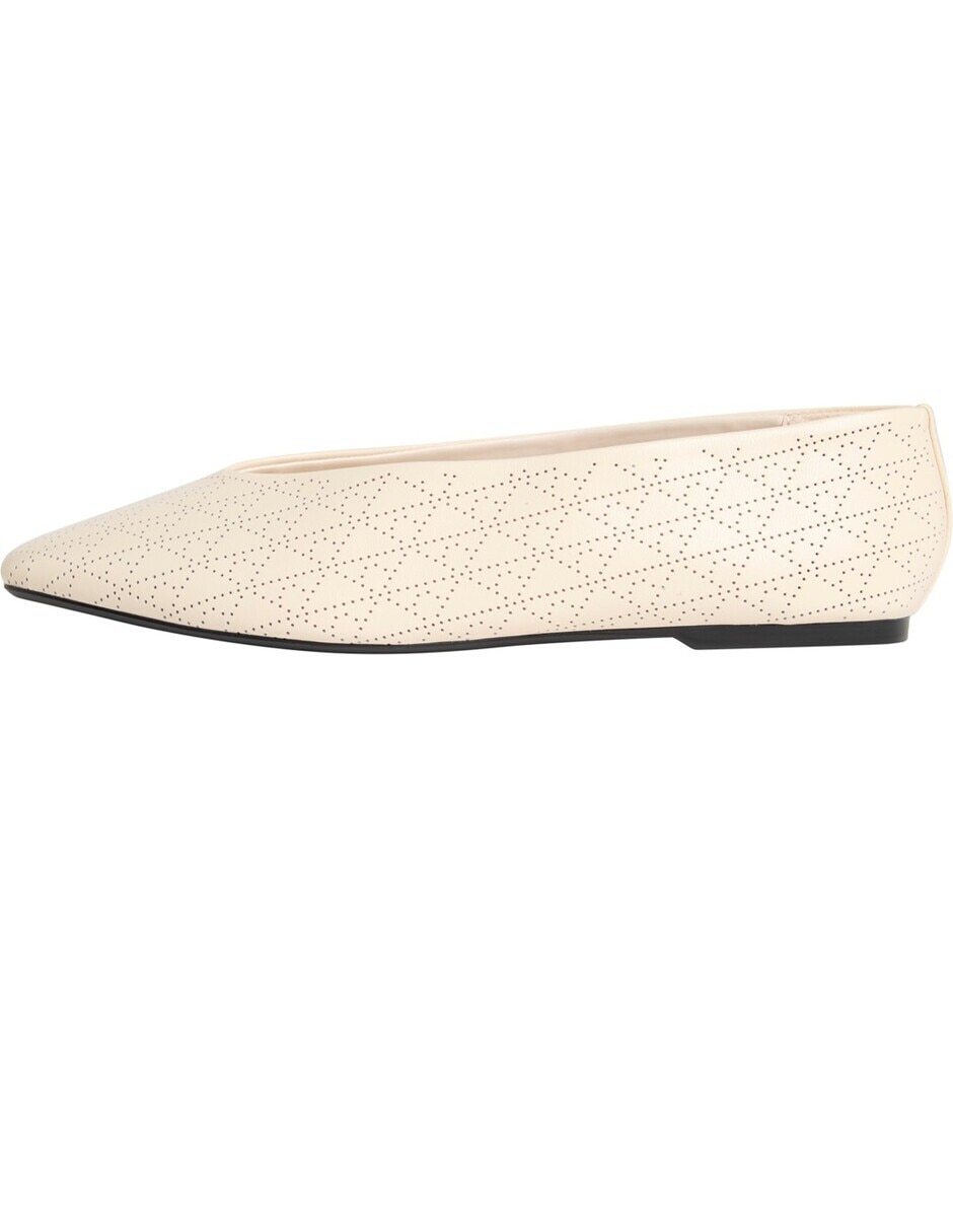 Balerina calvin klein square ballerina aop lth de cuero para mujer