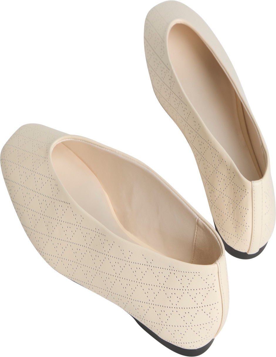 Balerina calvin klein square ballerina aop lth de cuero para mujer