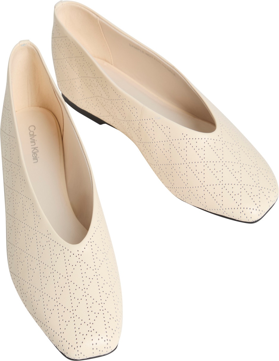 Balerina calvin klein square ballerina aop lth de cuero para mujer
