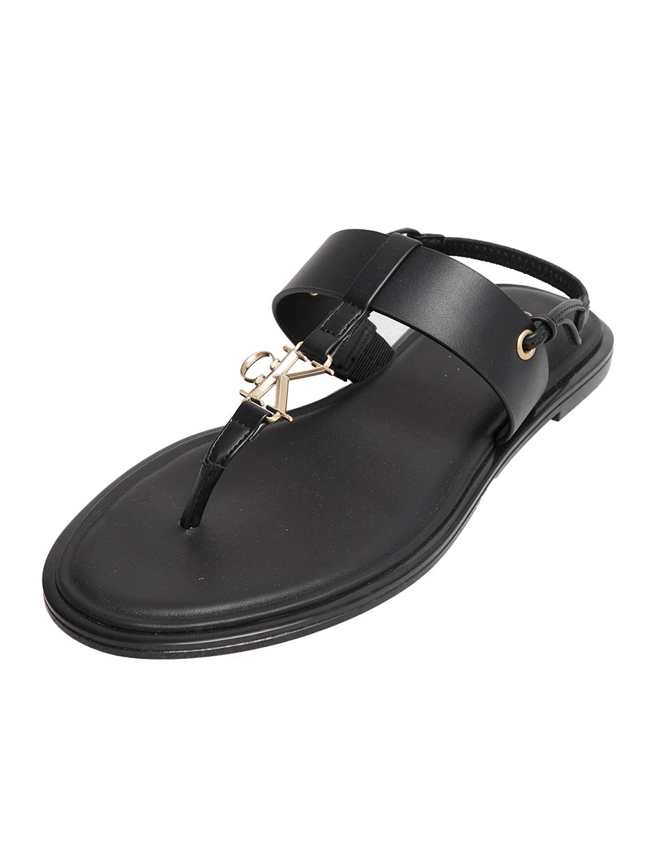 Sandalia plana Round Flat Thong Lth para mujer 5