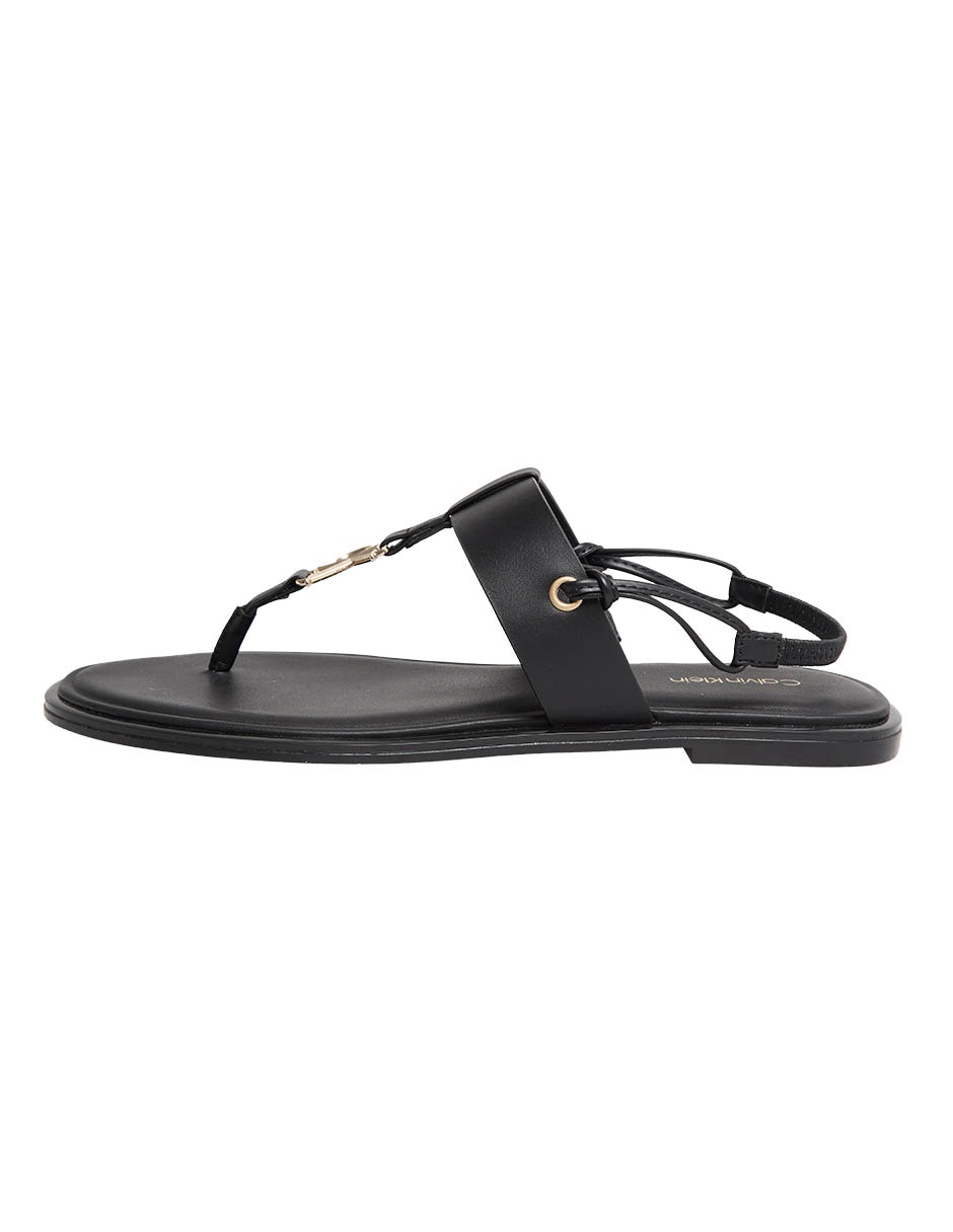 Sandalia plana Round Flat Thong Lth para mujer