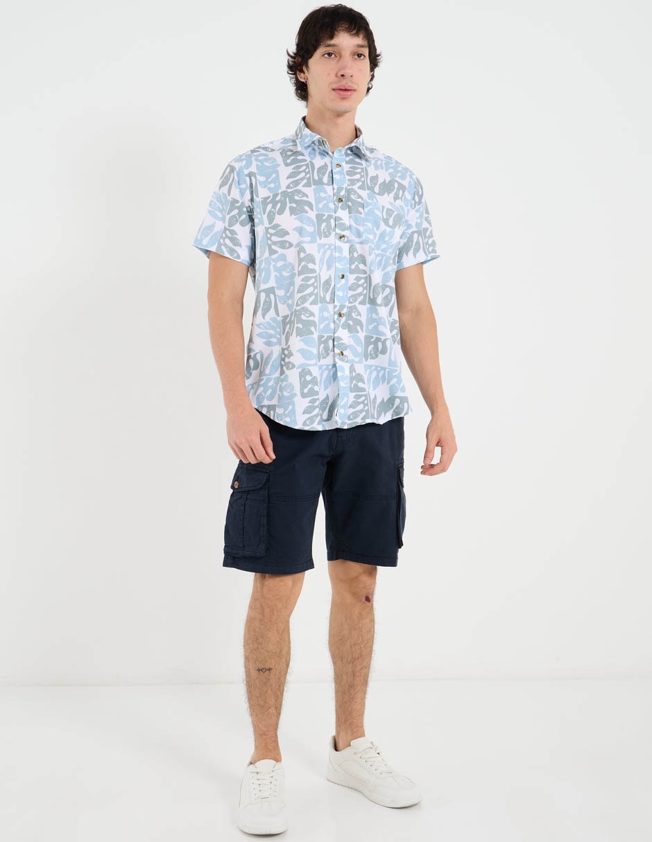 Camisa playa manga corta para hombre 5