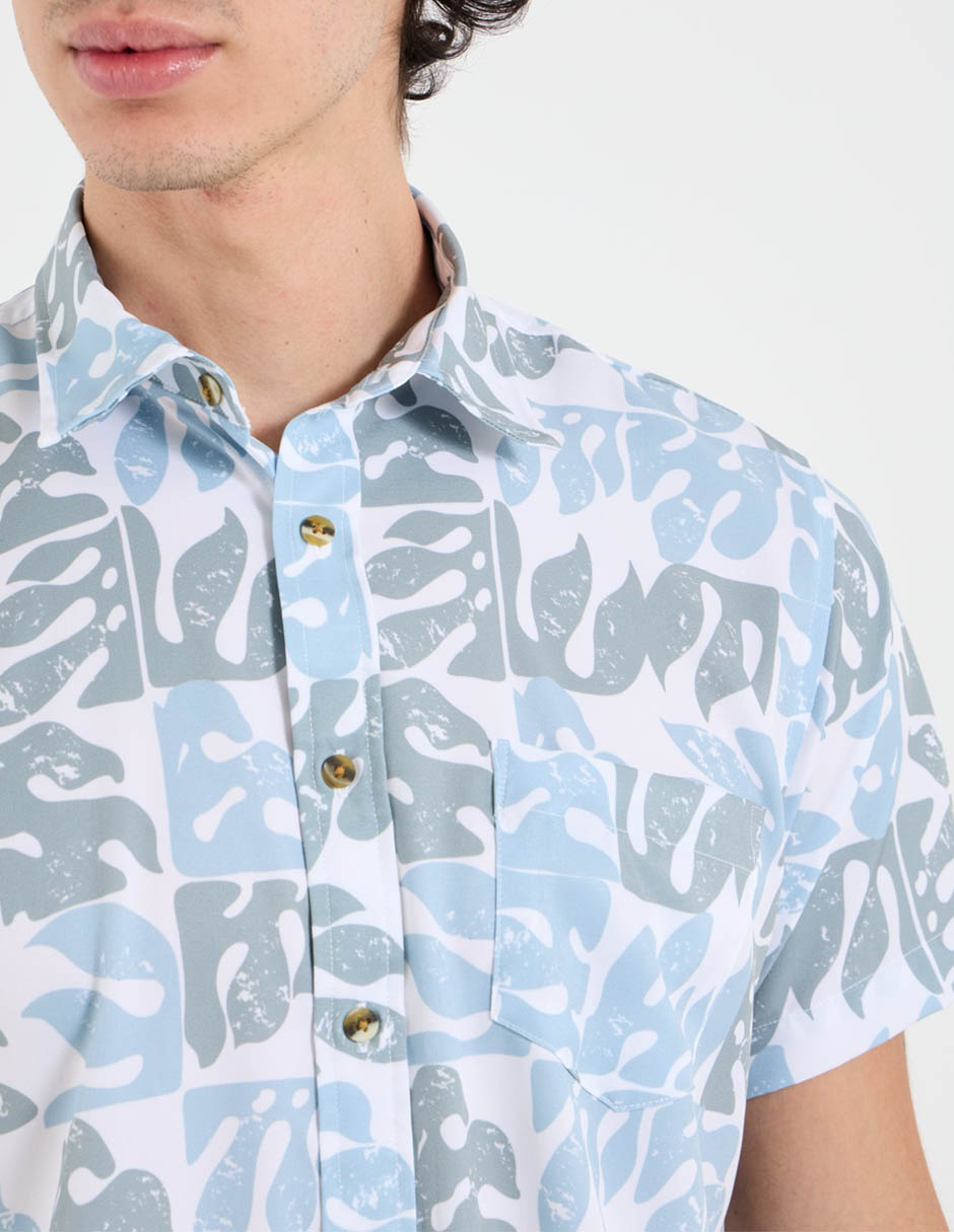 Camisa playa manga corta para hombre 4