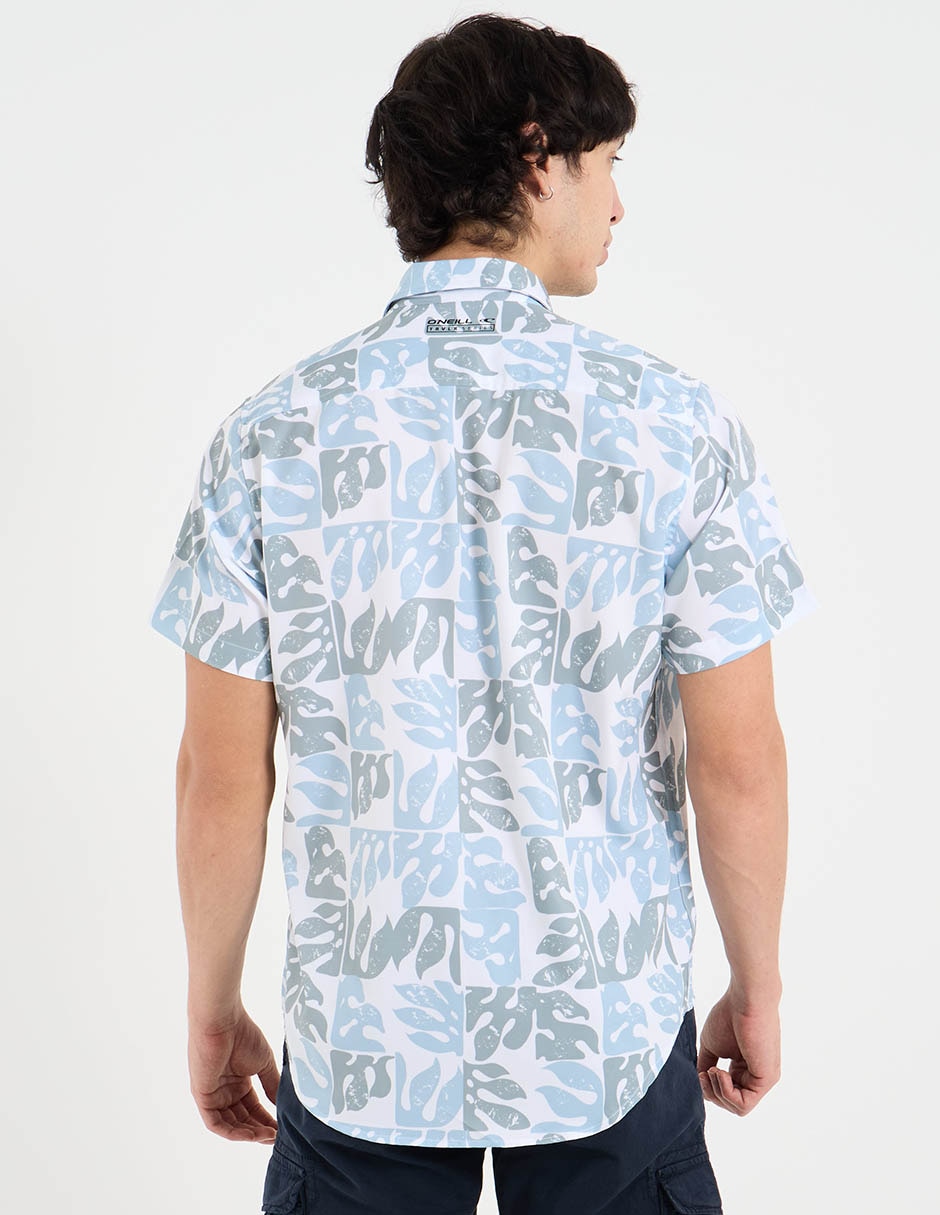 Camisa playa manga corta para hombre 11