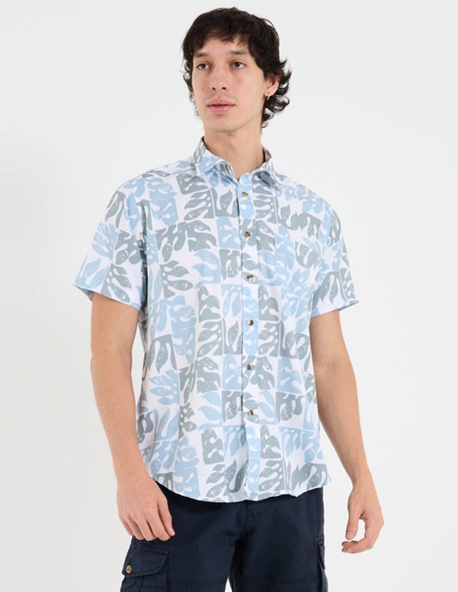 Camisa playa manga corta para hombre 3