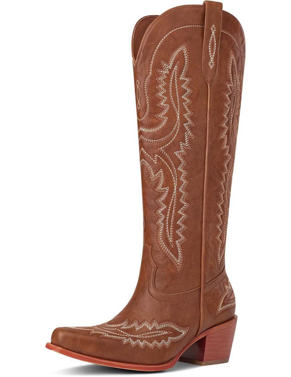Bota cowboy abajo de la rodilla para mujer