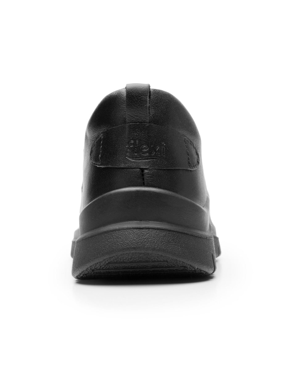 Mocasín flexi de piel para mujer