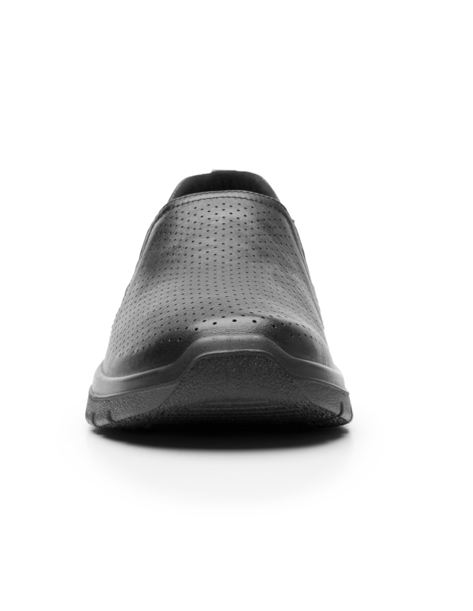 Mocasín flexi de piel para mujer