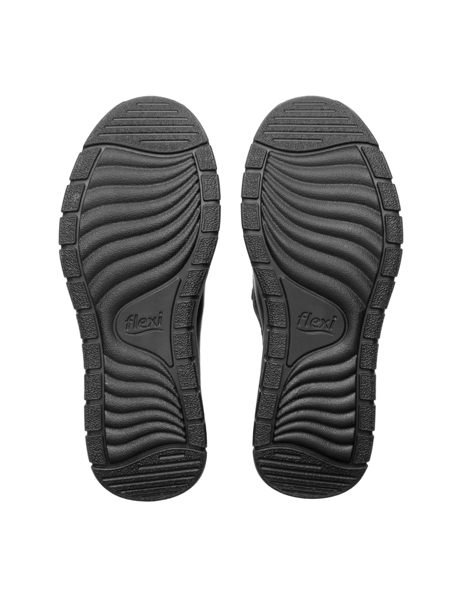 Mocasín flexi de piel para mujer