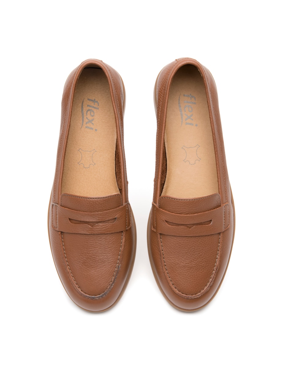 Mocasín Flexi de piel para mujer