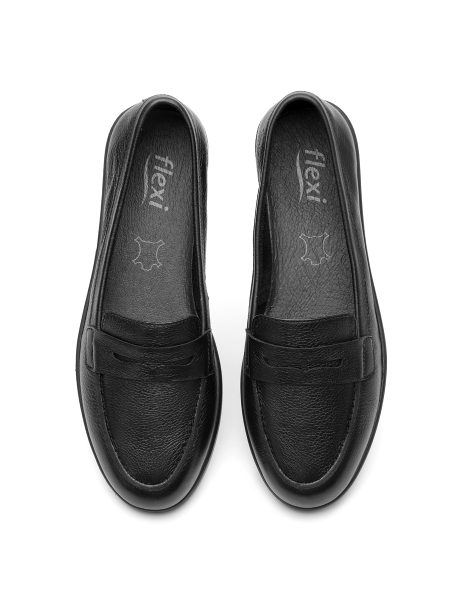 Mocasín Flexi de piel para mujer