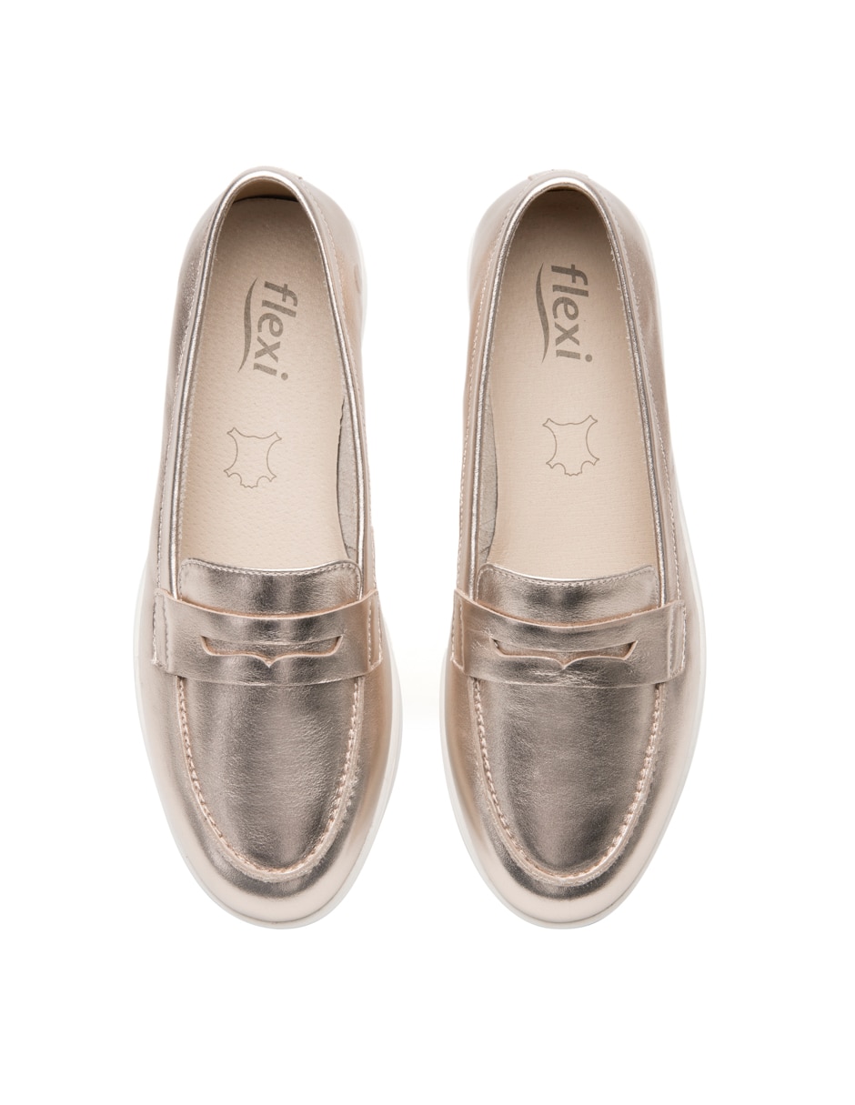 Mocasín Flexi de piel para mujer