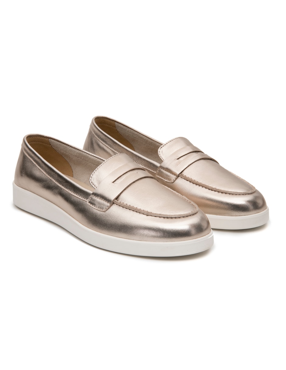 Mocasín Flexi de piel para mujer