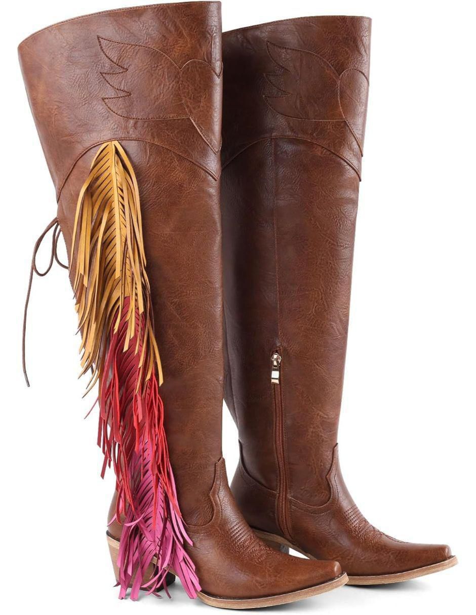 Bota abajo de la rodilla para mujer 4