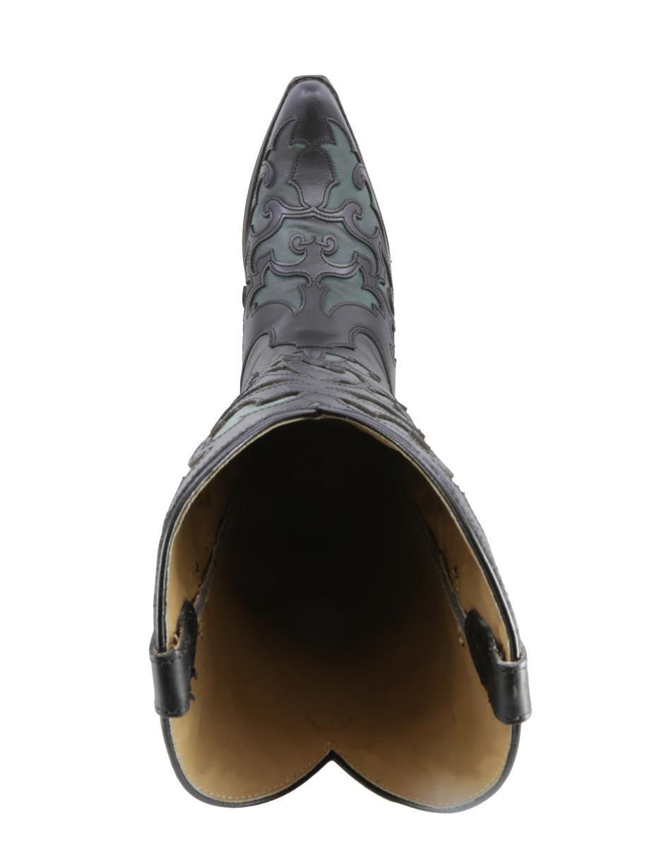 Bota cowboy abajo de la rodilla Texaban Western de piel para mujer