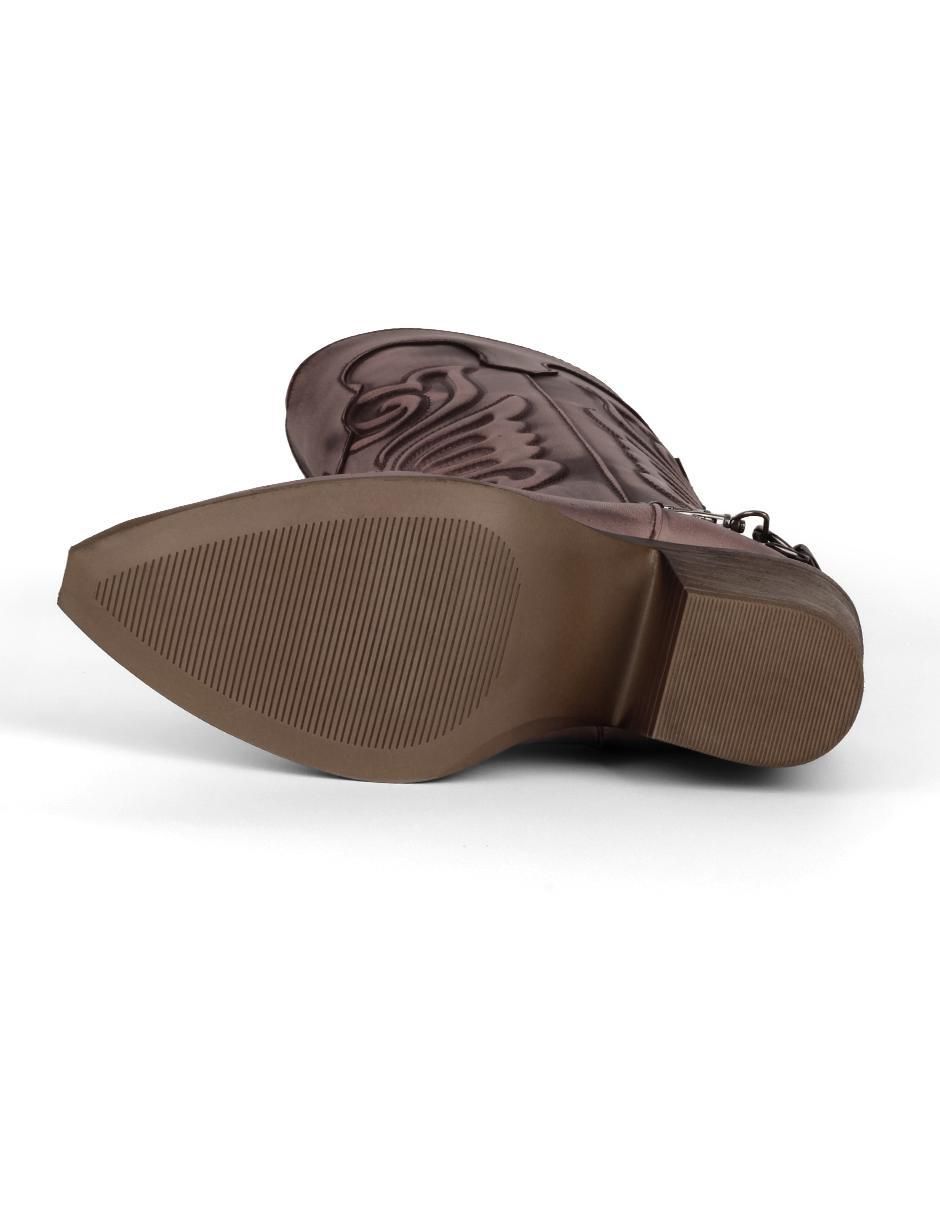 Bota cowboy abajo de la rodilla Rbcollection de piel vegana para mujer