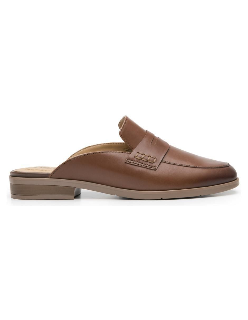 Zueco de piel para mujer