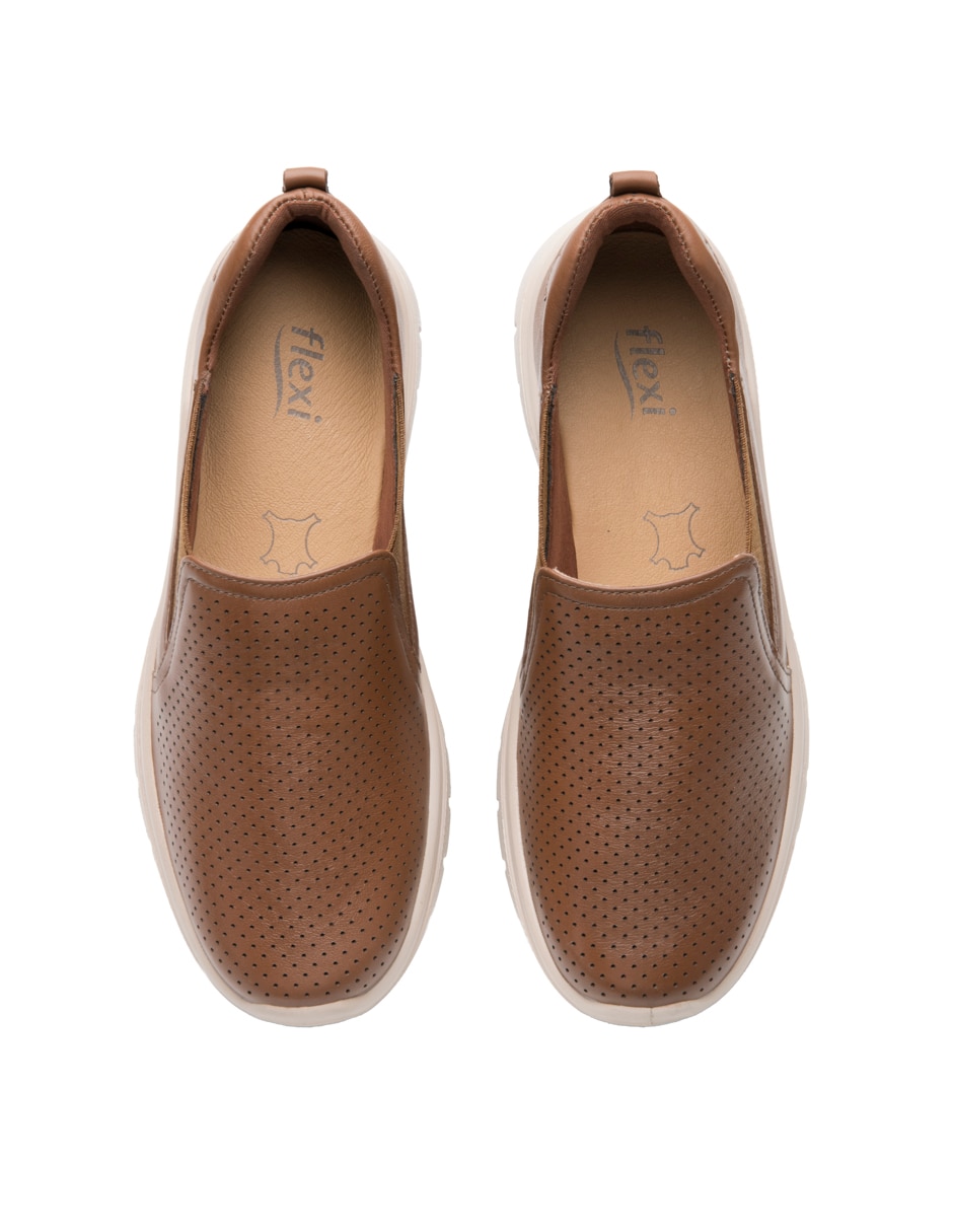 Mocasín casual "de" piel "para mujer" 6