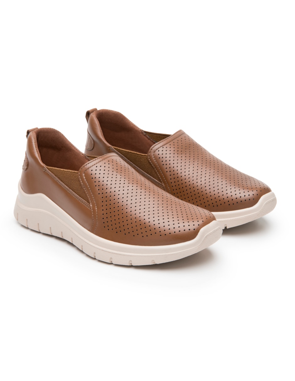 Mocasín casual "de" piel "para mujer" 7