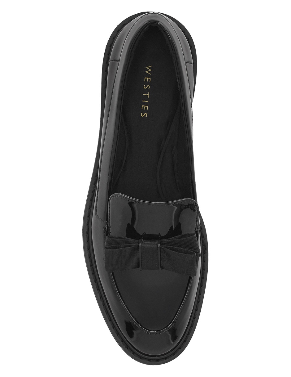 Mocasín sin familia / colección "de" charol "para mujer" 4