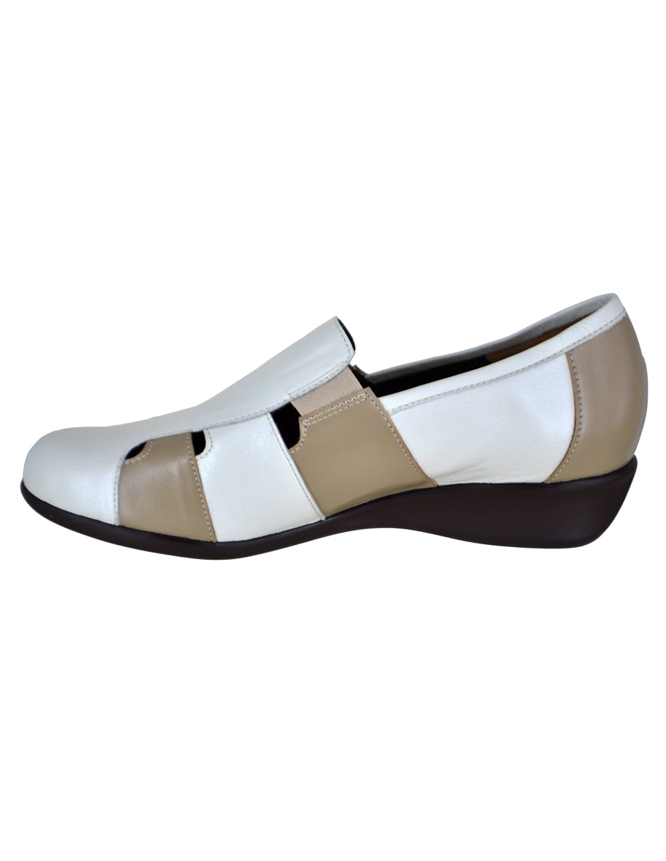 Mocasín joyce de piel para mujer