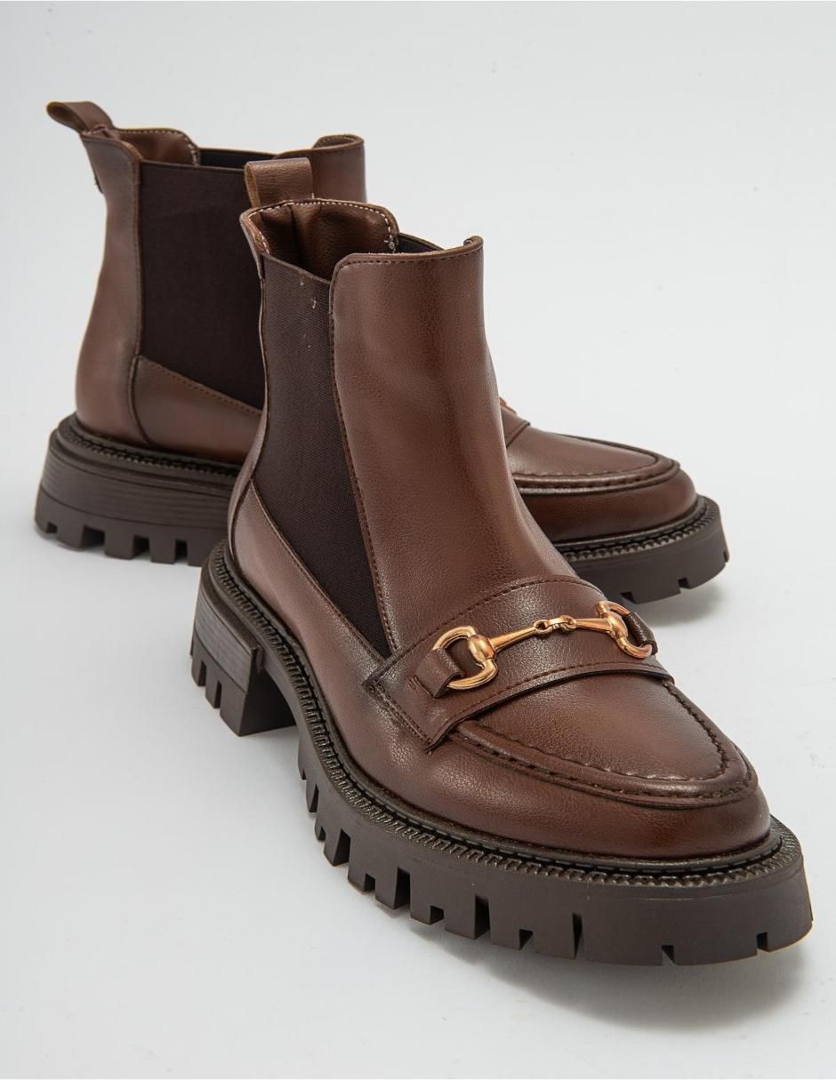Bota arriba del tobillo Vesper de piel para mujer 3