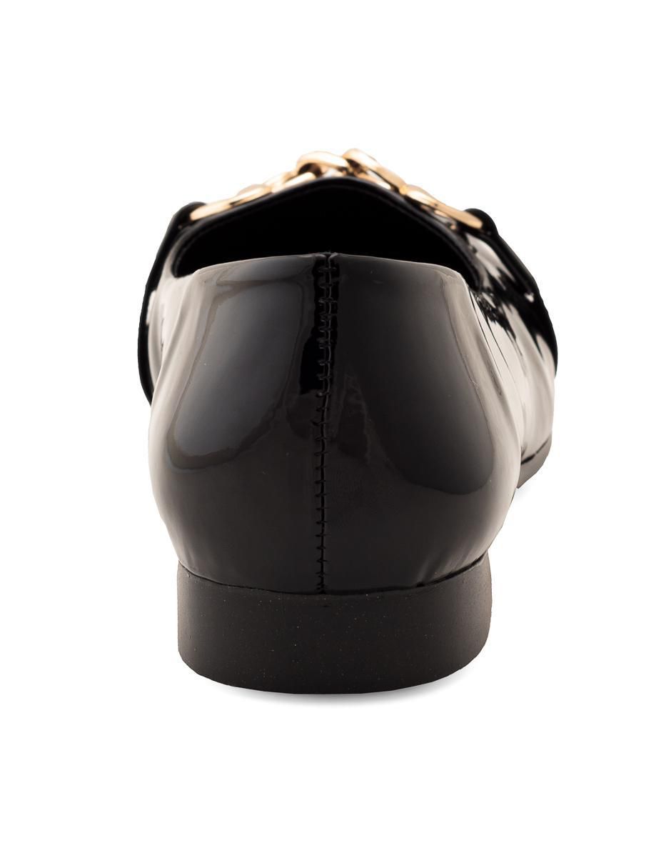 Mocasín sin familia "de" charol "para mujer" 4