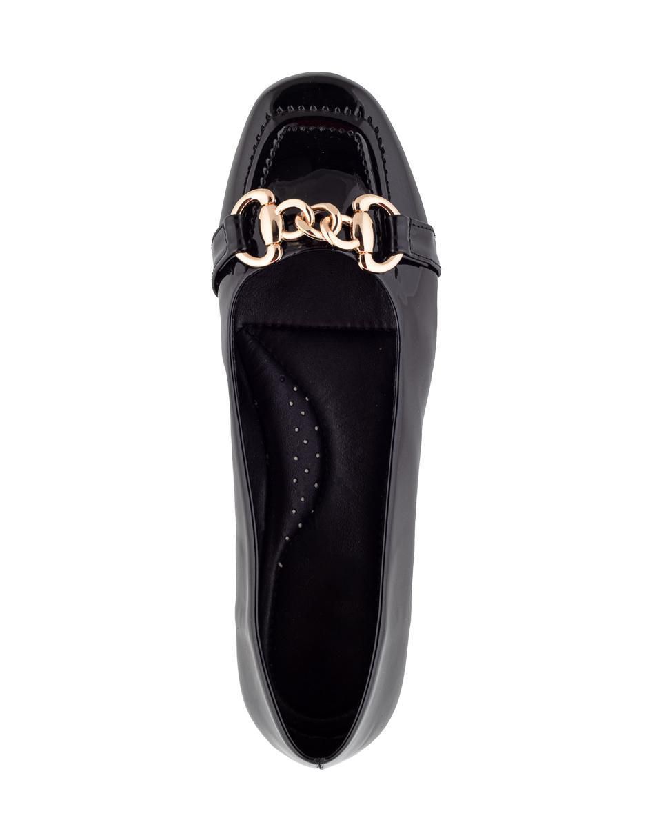 Mocasín sin familia "de" charol "para mujer" 5