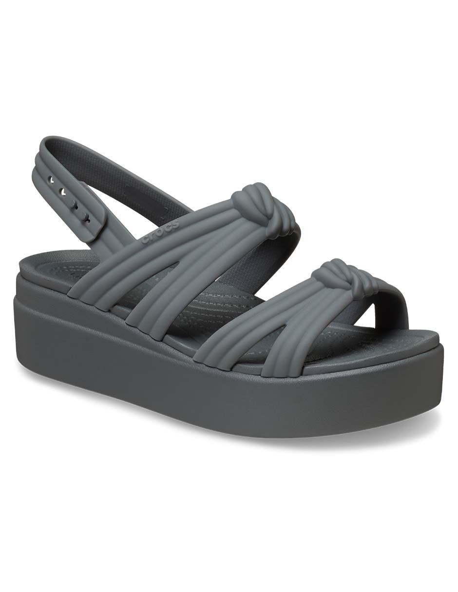 Sandalias crocs brooklyn knot low wedge para mujer