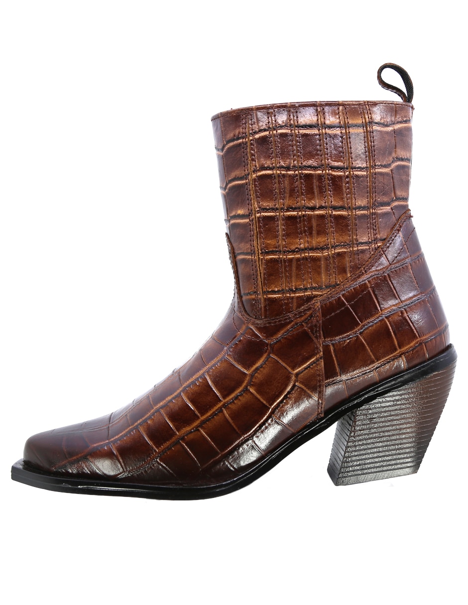 Bota arriba del tobillo de piel para mujer Bota arriba del tobillo de piel para mujer