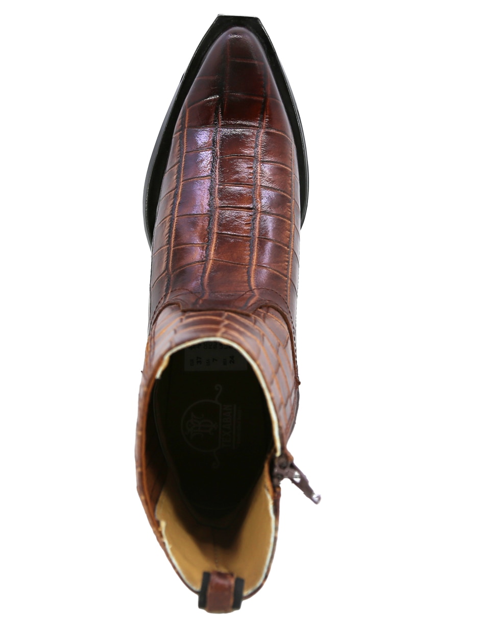 Bota arriba del tobillo de piel para mujer