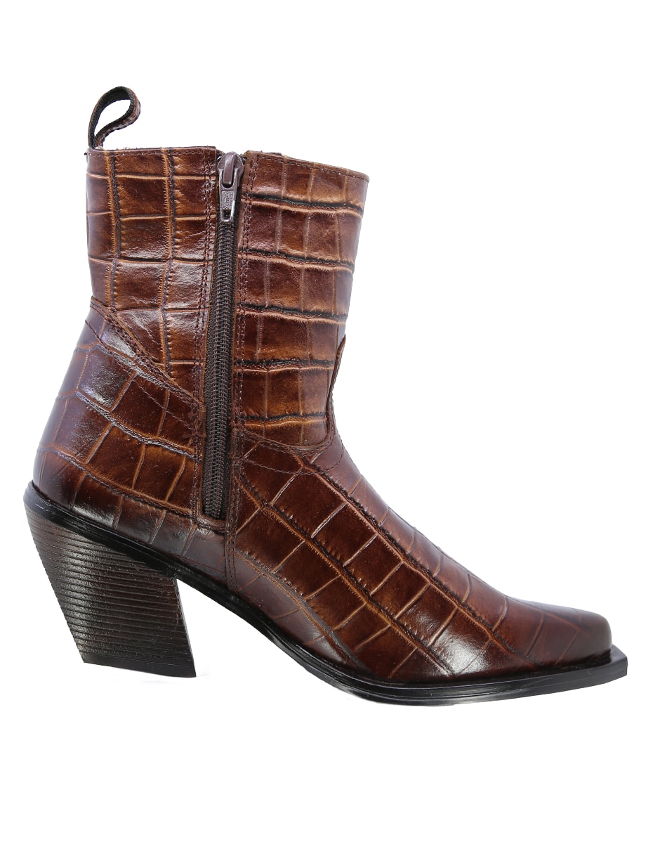 Bota arriba del tobillo de piel para mujer