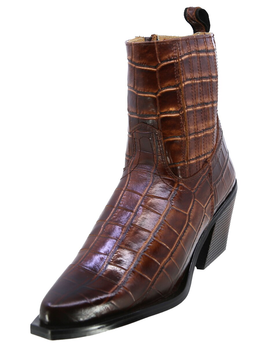 Bota arriba del tobillo de piel para mujer 6