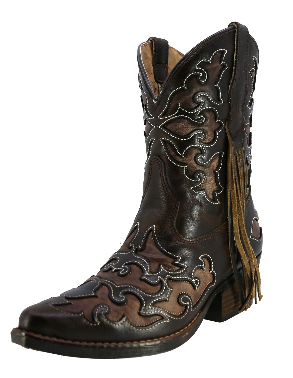 Bota arriba del tobillo de piel para mujer 6