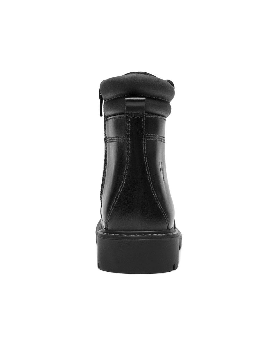 Botín arriba del tobillo flexi casual de piel para mujer