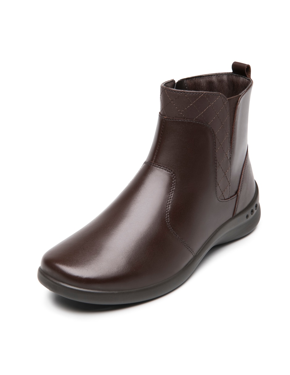 Botín arriba del tobillo flexi casual de piel para mujer