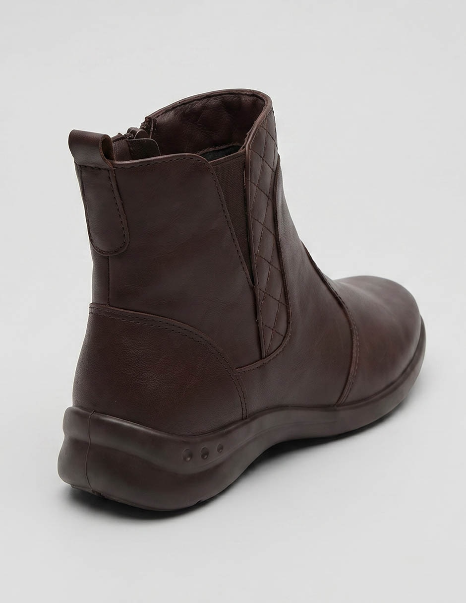 Botín arriba del tobillo flexi casual de piel para mujer